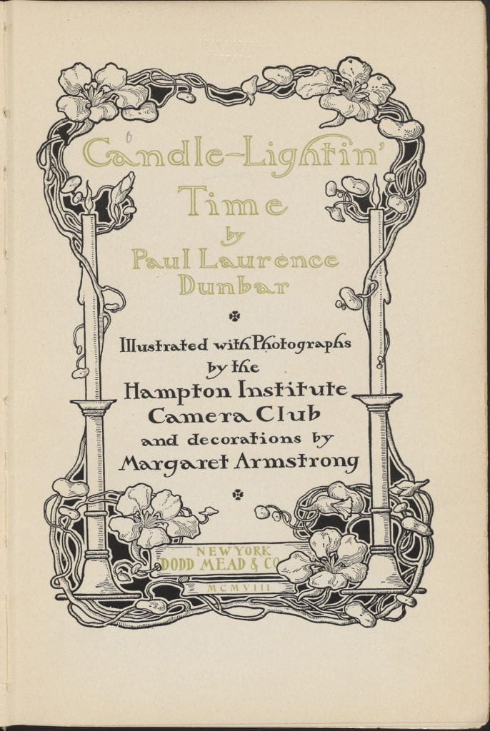 Title page of Candle-lightin’ Time 