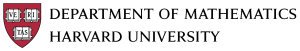 Harvard University Department of Mathematics logo.