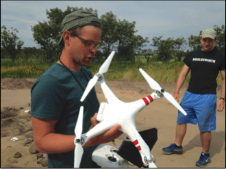 faculty with drone